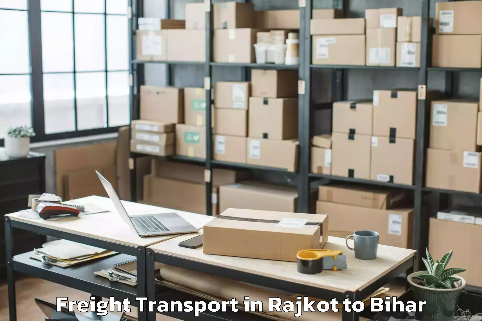 Hassle-Free Rajkot to Shergarh Freight Transport